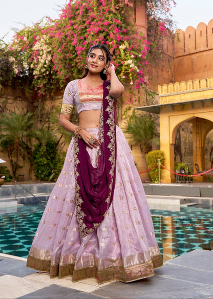 Designer Paithani Border Lehenga Set