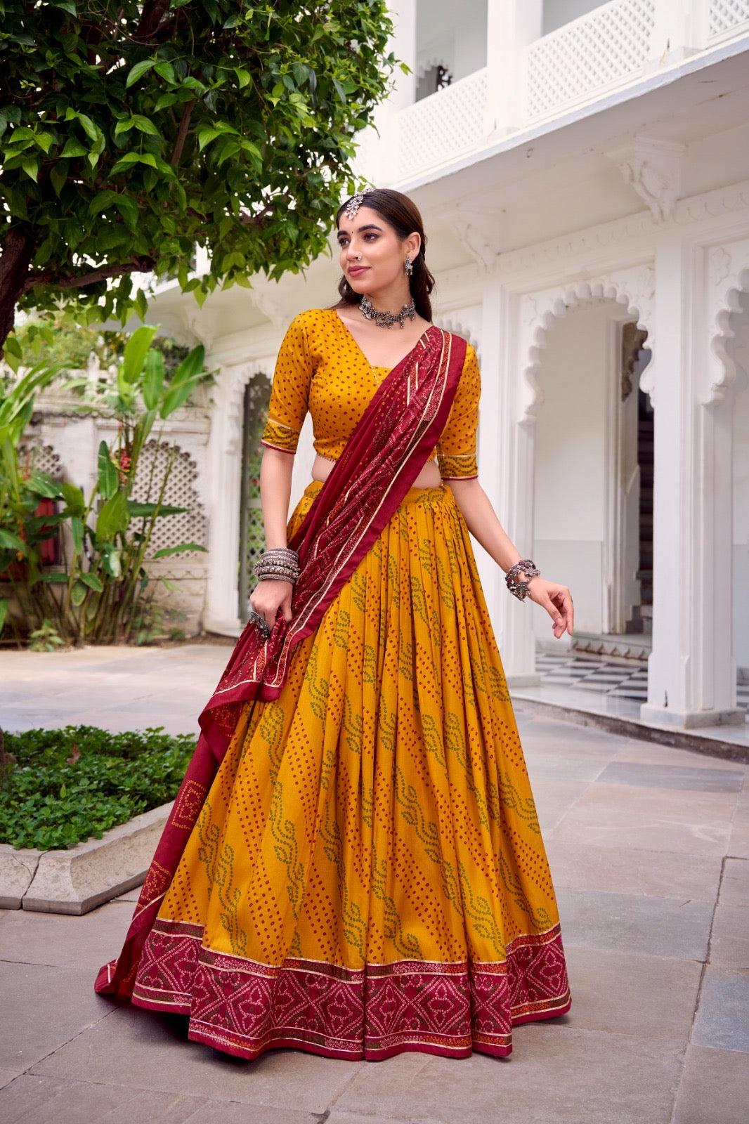 Bandhej Printed Lehenga Choli