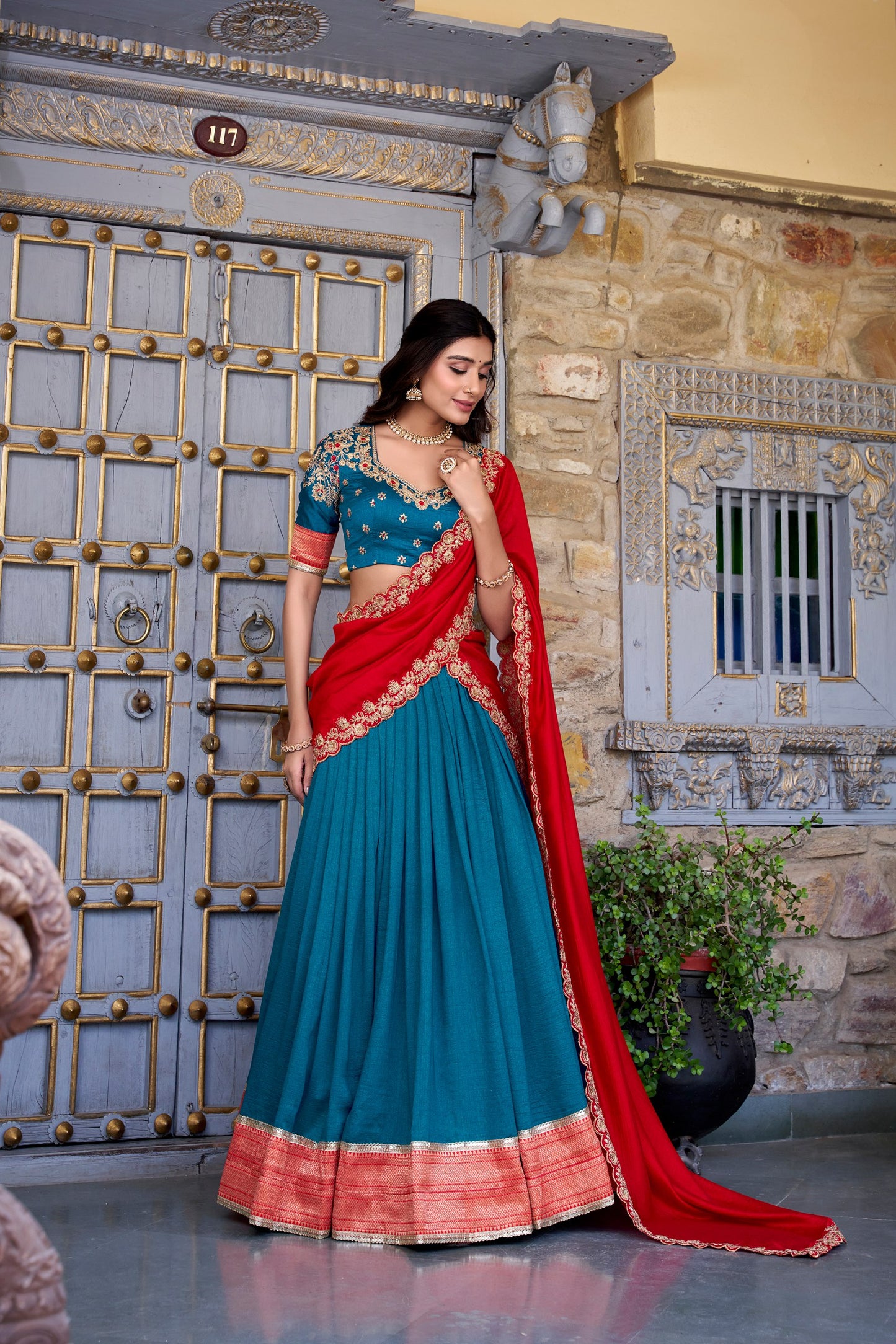 Zari Weave Mystic Shine Lehenga