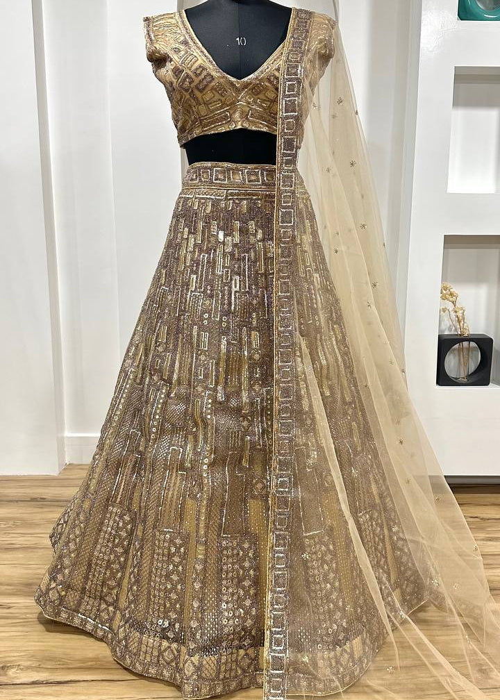 Gleaming Sequins Thread Lehenga Set