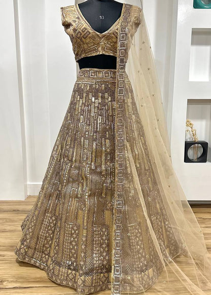 Gleaming Sequins Thread Lehenga Set