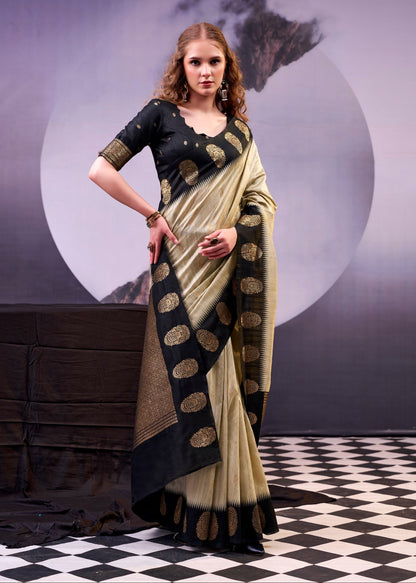 Golden Glow Zari Weave Saree