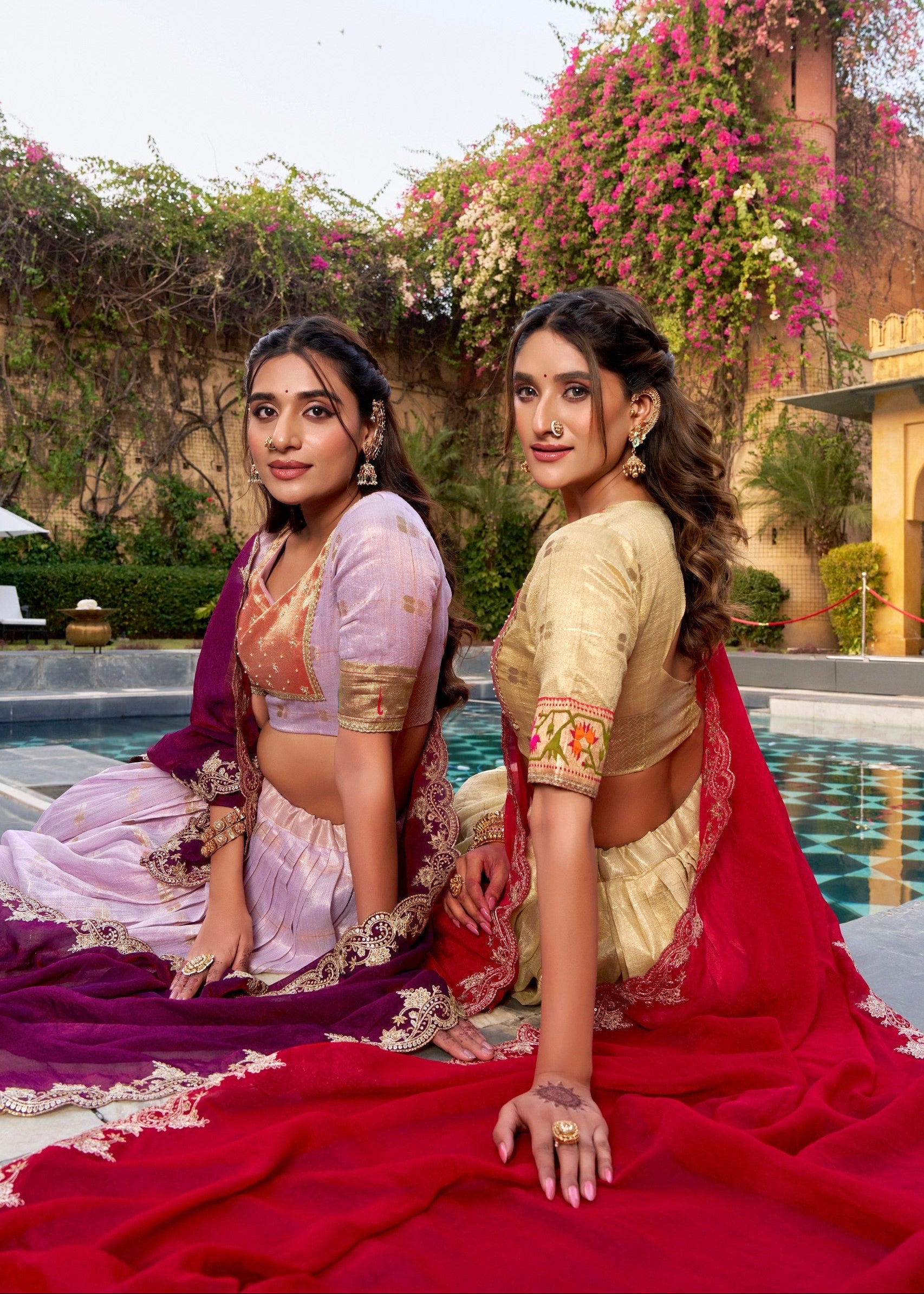 Designer Paithani Border Lehenga Set