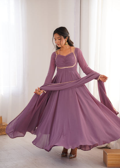 Blooming Grace Georgette Gown Set