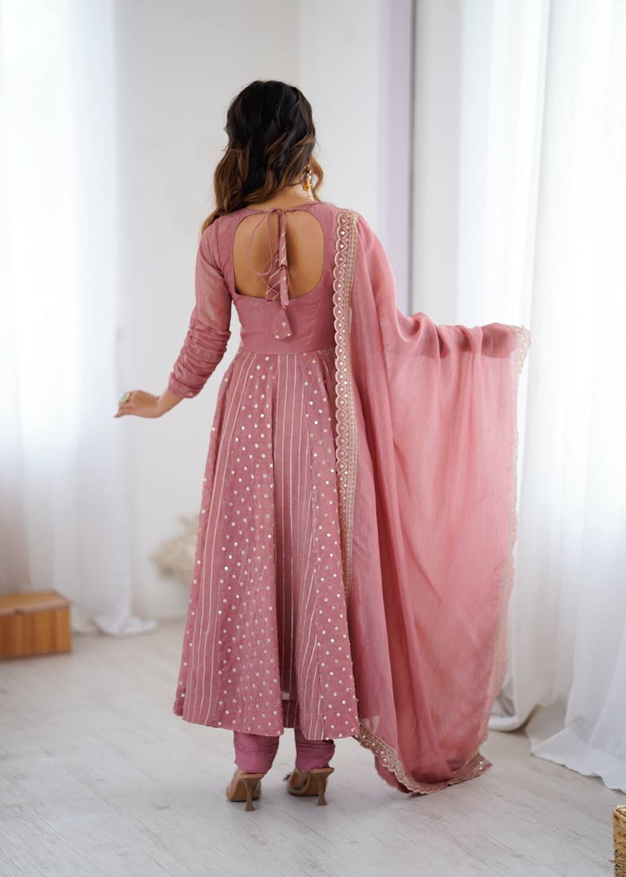 Sequins Embellished Anarkali Set