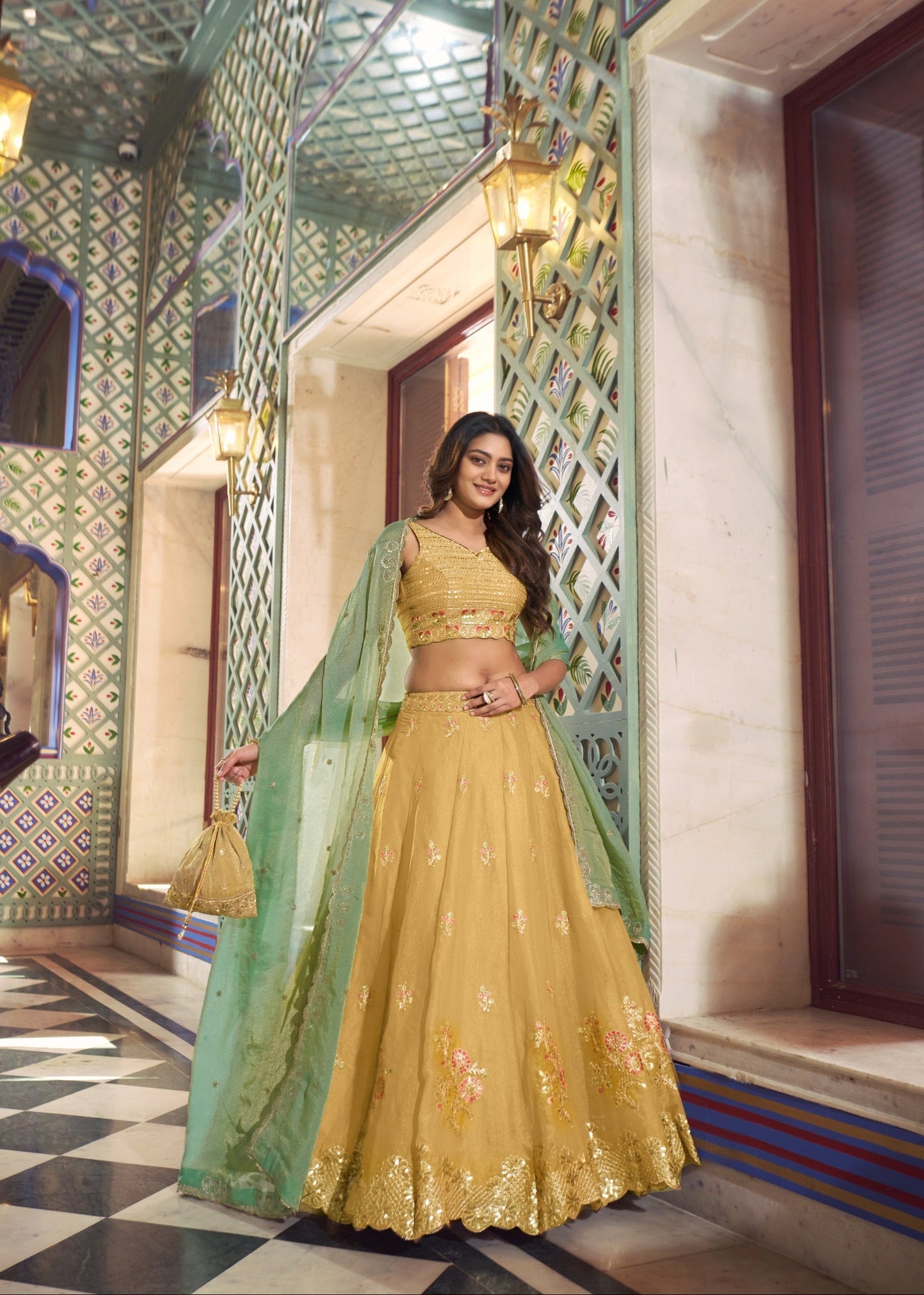 Sunlit Soft Pastel Grace Lehenga