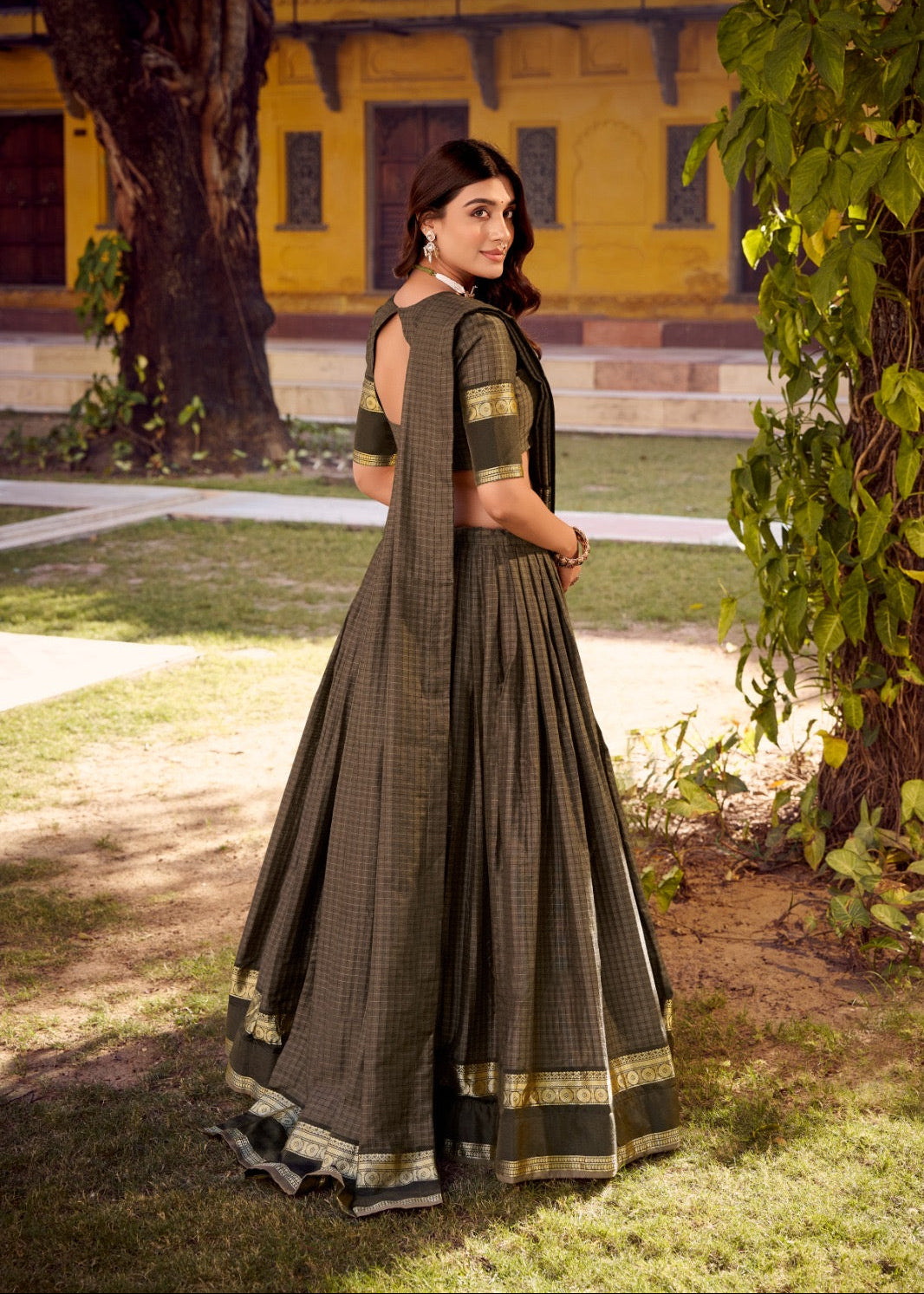 South Indian Zari Weave Lehenga
