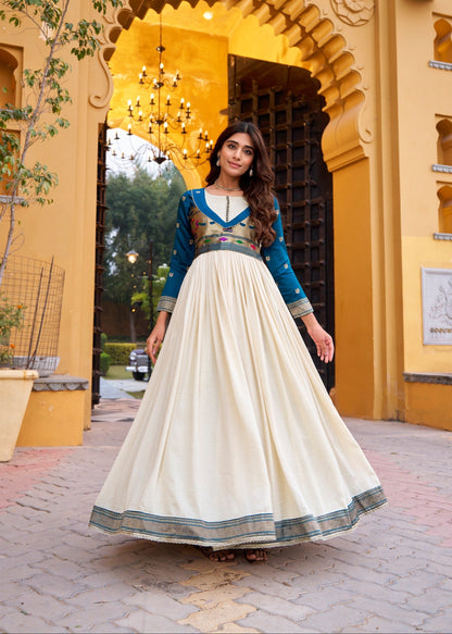 Aafreen Zari Silk Designer Gown