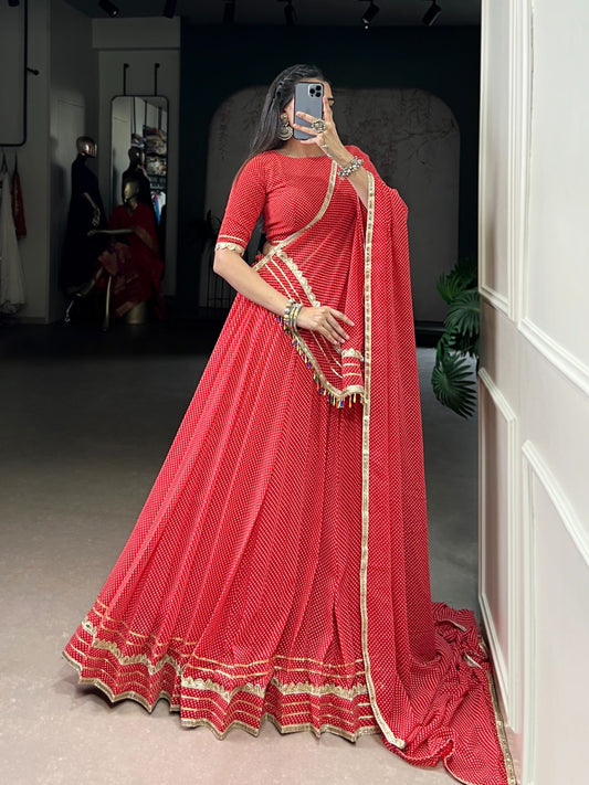 Lace Glow Georgette Lehenga