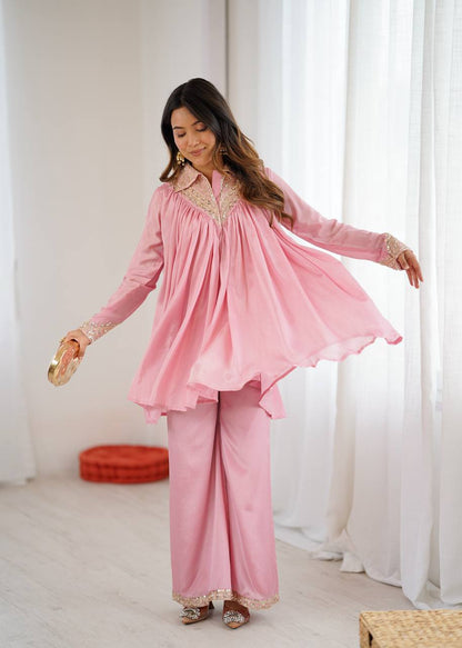 Glam Chic Palazzo Two-Piece Set