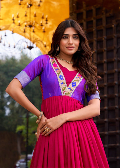 Aafreen Zari Silk Designer Gown