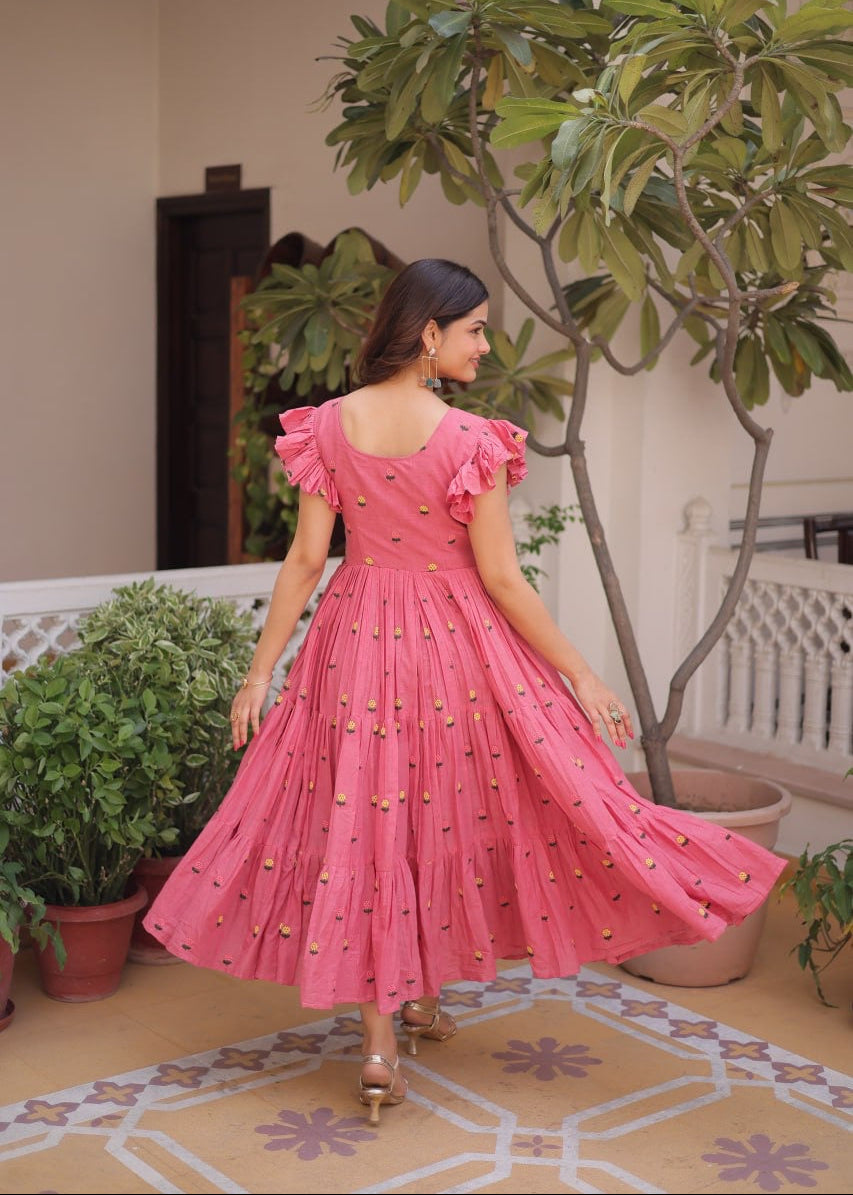 Petal Pop Cotton Twirl Dress