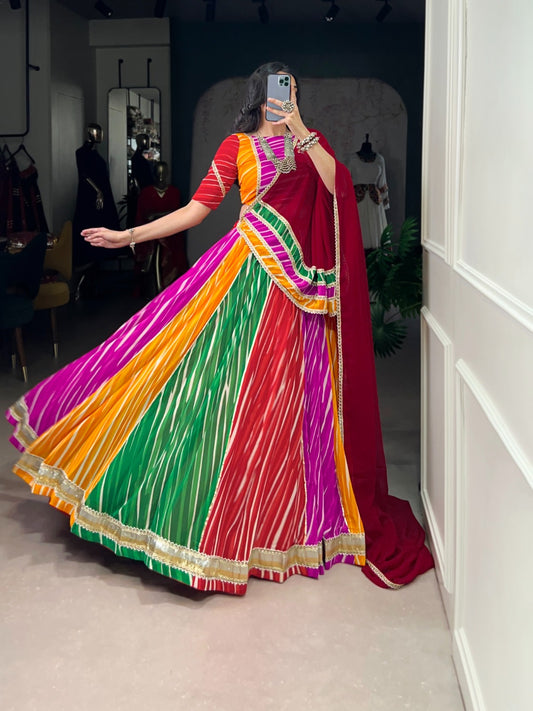 Leheriya Prints Garba Chaniya Choli