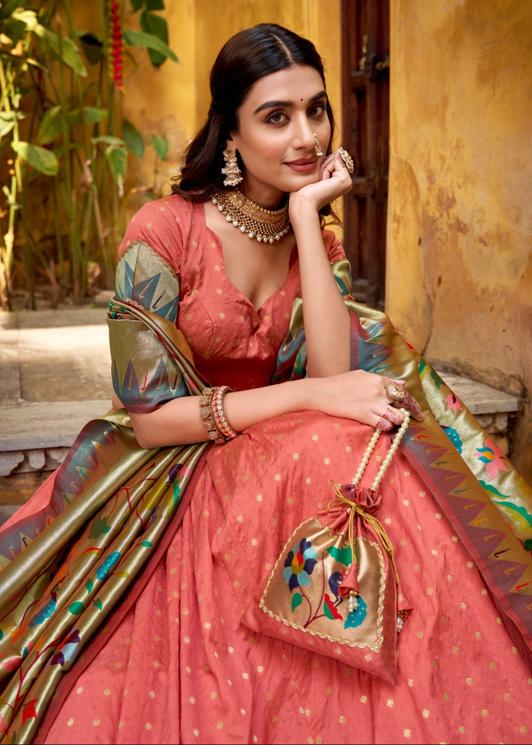 Sundari Zari Paithani Silk Lehenga