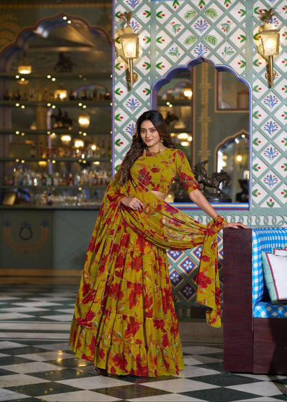 Vibrant Floral Elegant Lehenga Set