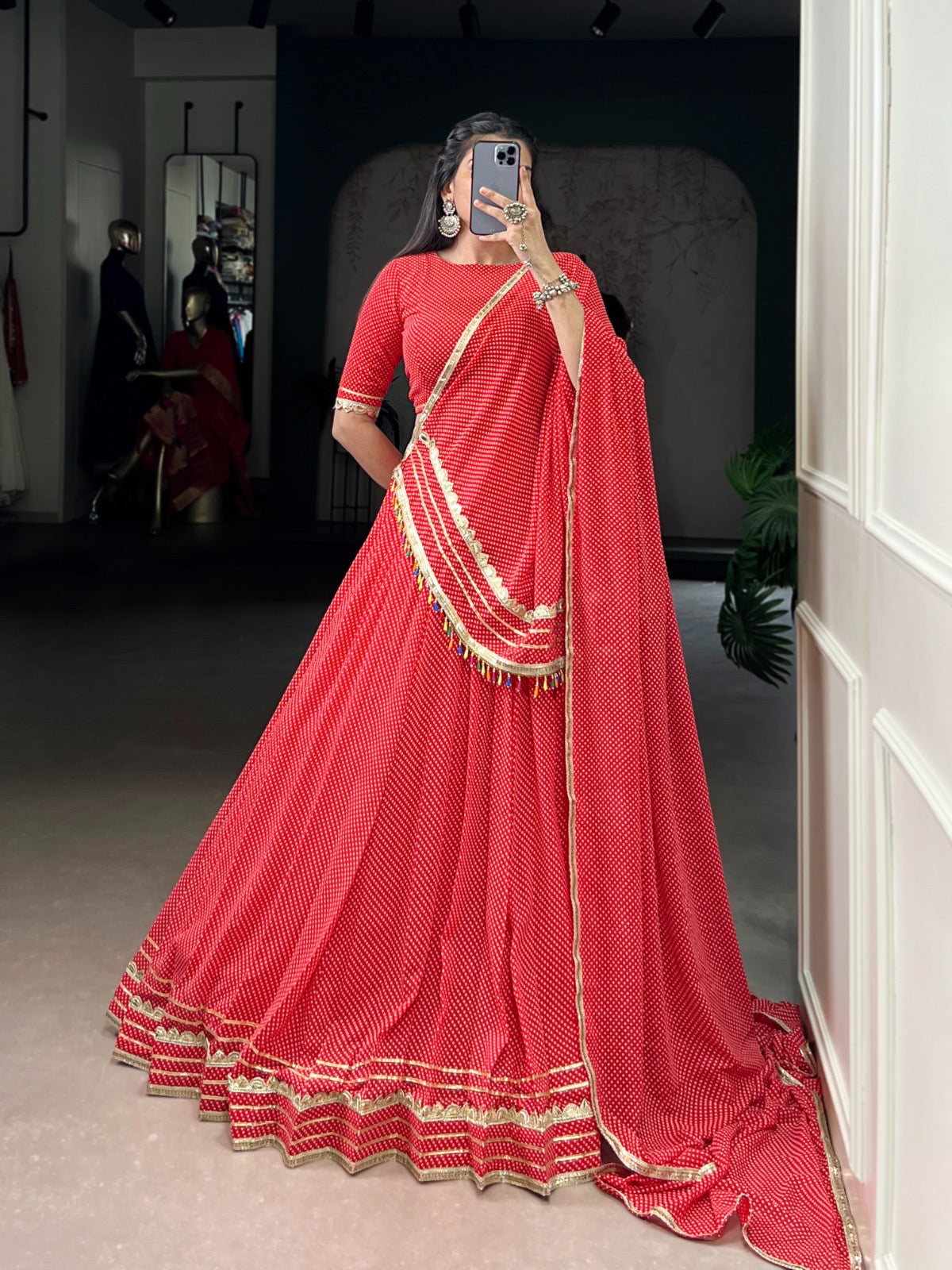 Lace Glow Georgette Lehenga