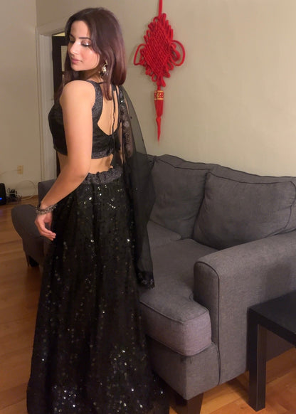 Starlight Sequins Lehenga Look