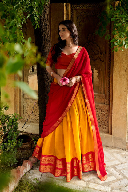 Kanchipuram Zari Weave Lehenga