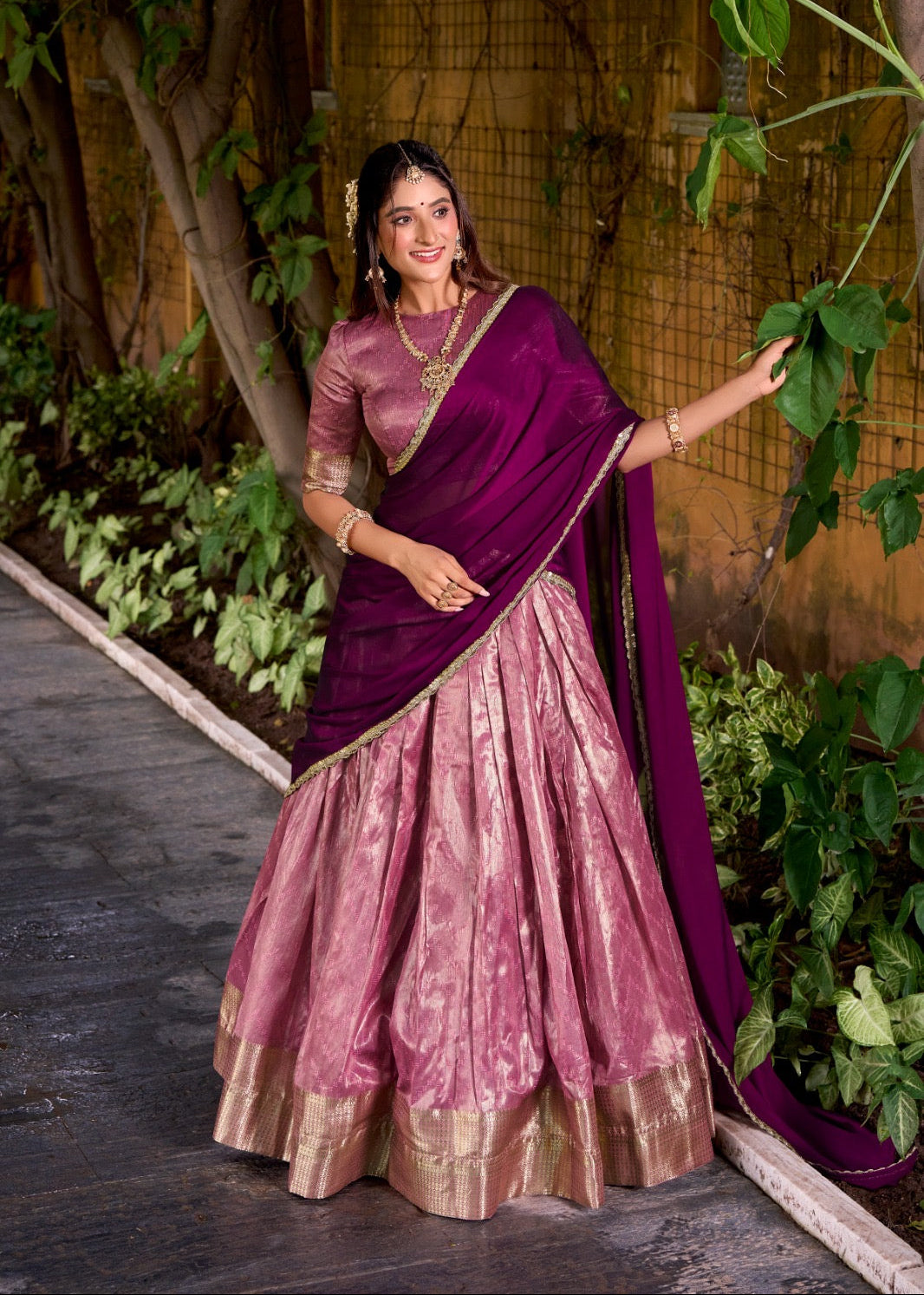 Traditional Zari Weaving Silk Lehenga