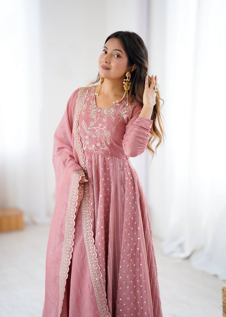 Sequins Embellished Anarkali Set