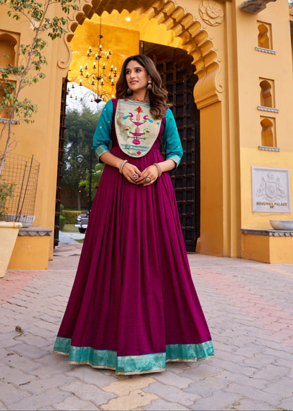 Aafreen Zari Silk Designer Gown