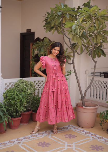 Petal Pop Cotton Twirl Dress