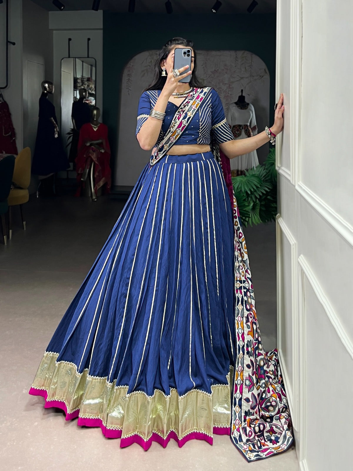 Tradition Golden Weaves Chaniya Choli
