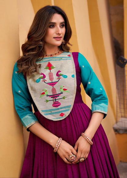 Aafreen Zari Silk Designer Gown