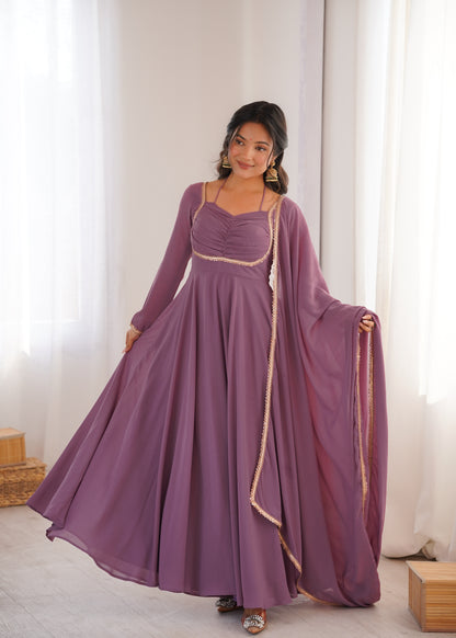 Blooming Grace Georgette Gown Set