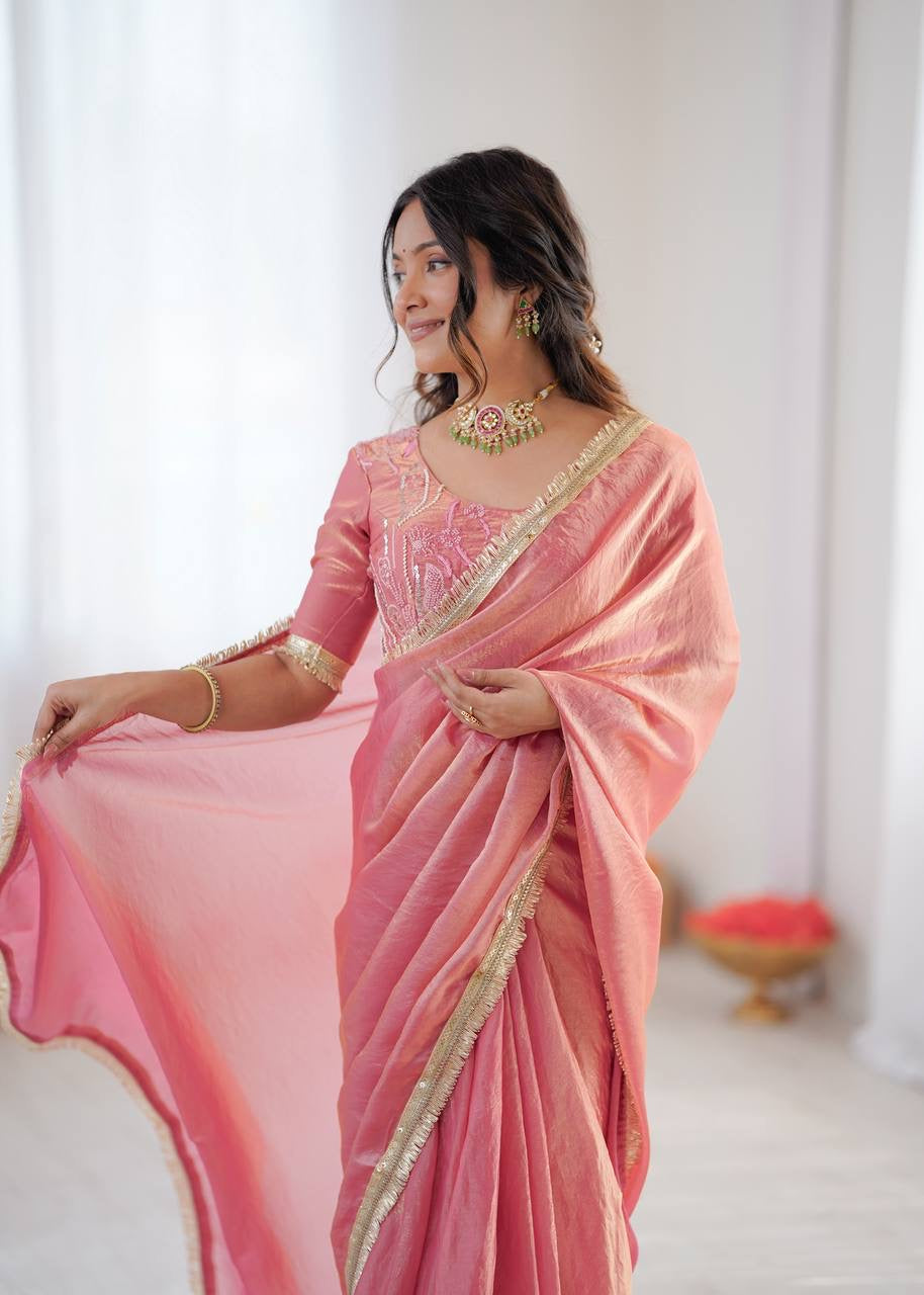 Blush Glow Ready To Wear Saree