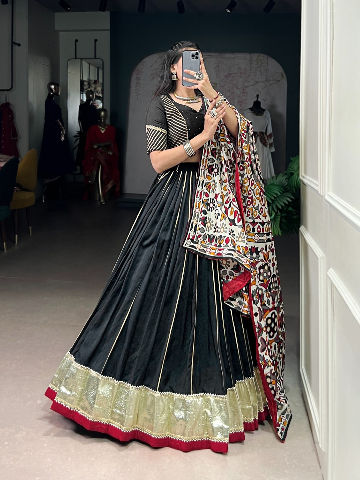 Tradition Golden Weaves Chaniya Choli