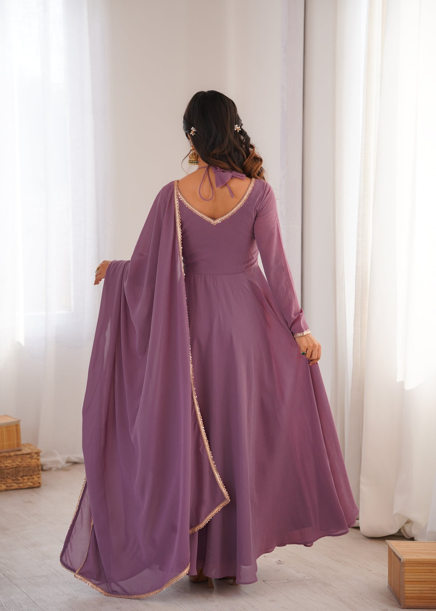 Blooming Grace Georgette Gown Set