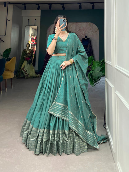 Dazzle Nights Chanderi Dupatta Lehenga