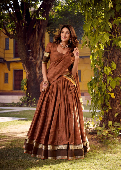 South Indian Zari Weave Lehenga