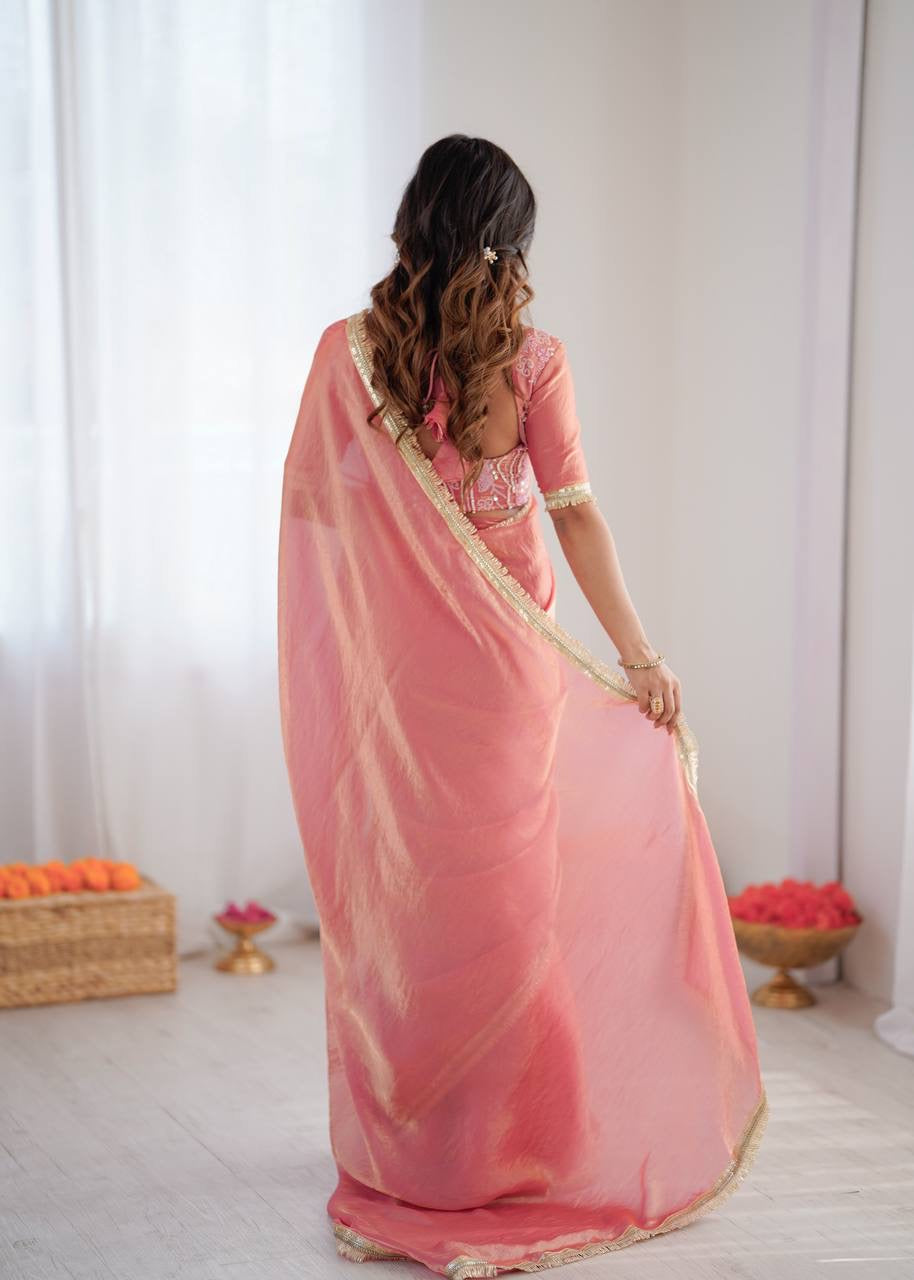 Blush Glow Ready To Wear Saree