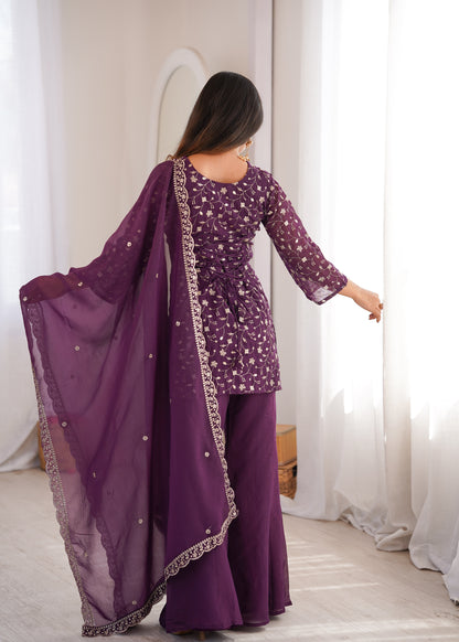 Retro Classic Corset Back Kurti Set