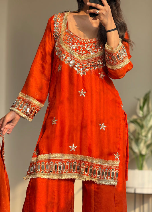 Kesari Noor Mirror Sharara Set