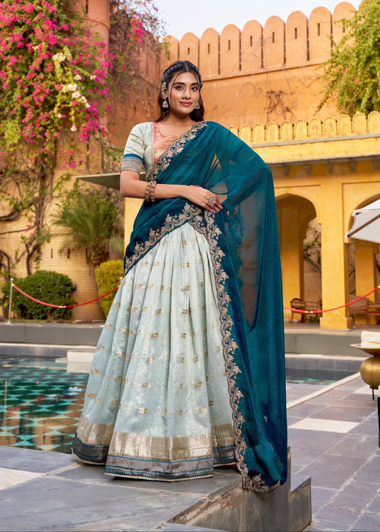 Designer Paithani Border Lehenga Set