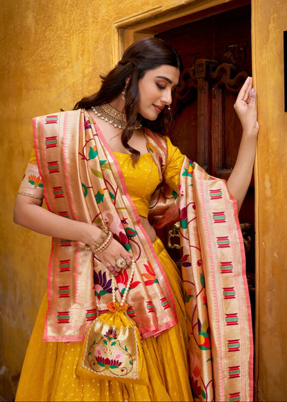 Sundari Zari Paithani Silk Lehenga