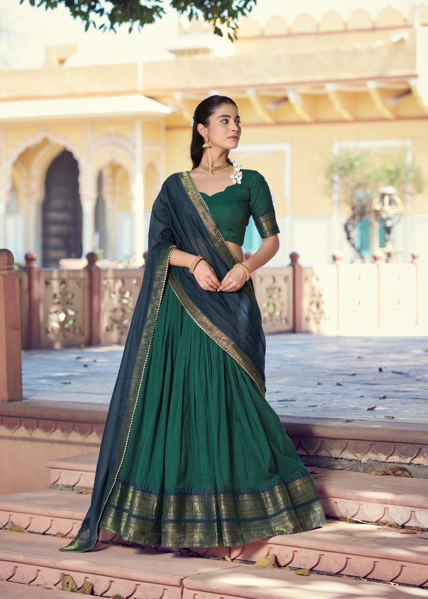 Regal Zari Weave Half Saree
