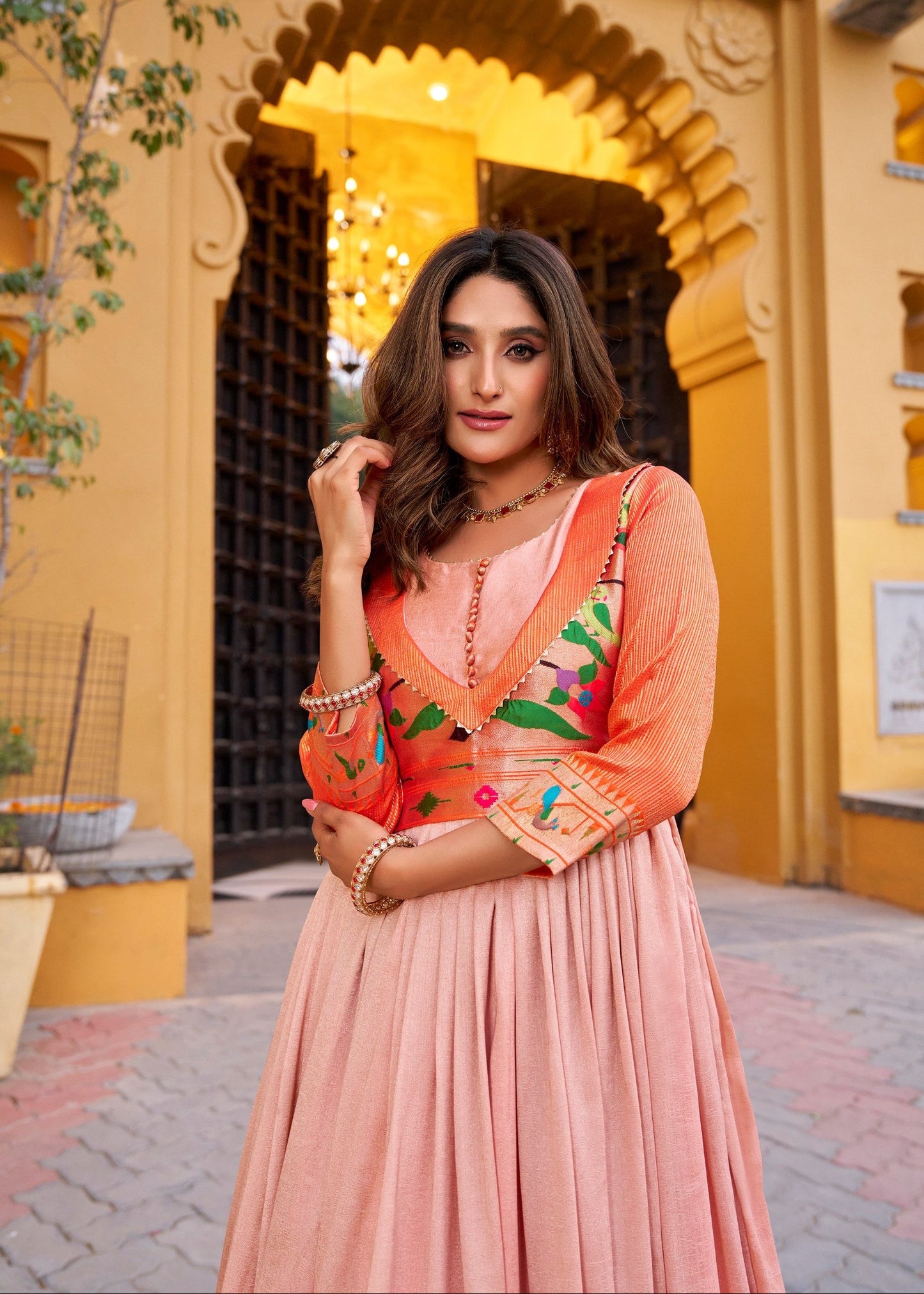 Aafreen Zari Silk Designer Gown
