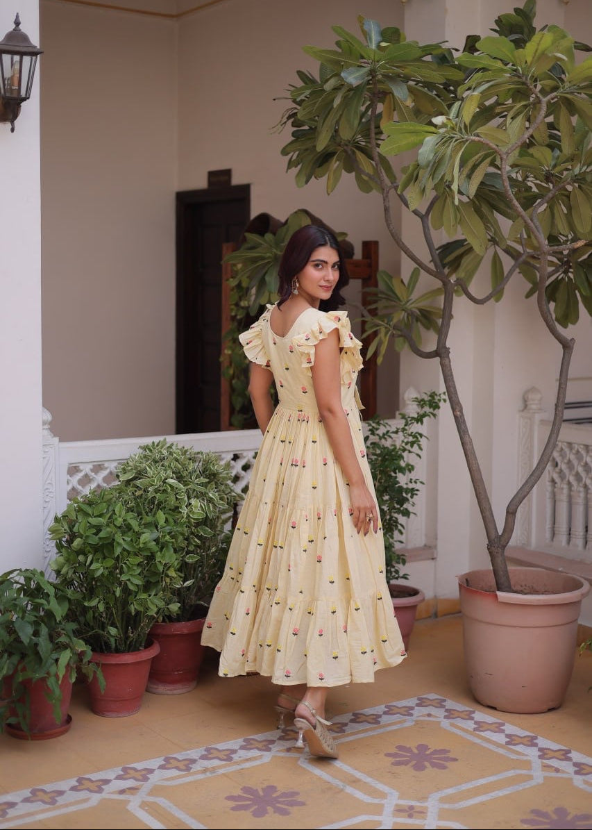 Petal Pop Cotton Twirl Dress