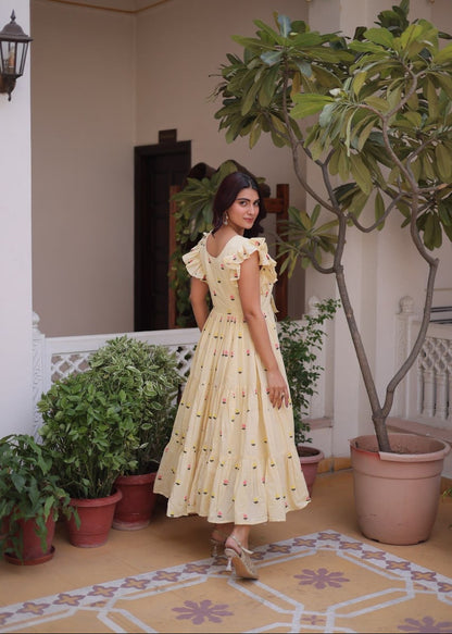Petal Pop Cotton Twirl Dress