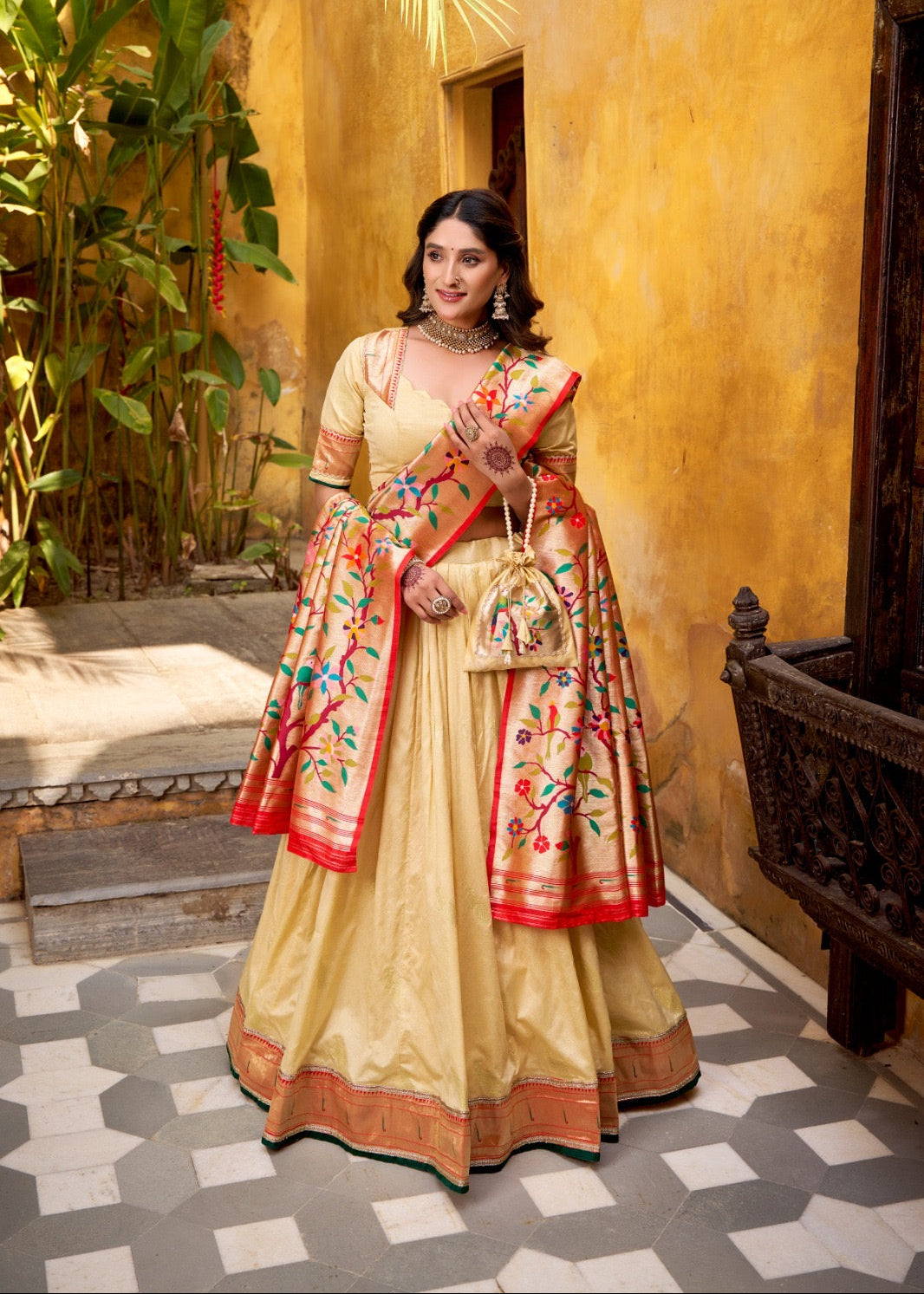 Sundari Zari Paithani Silk Lehenga