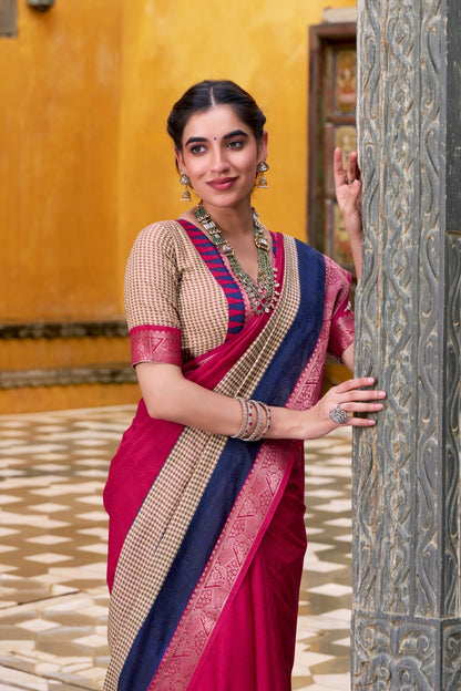 Classic Border Printed Saree