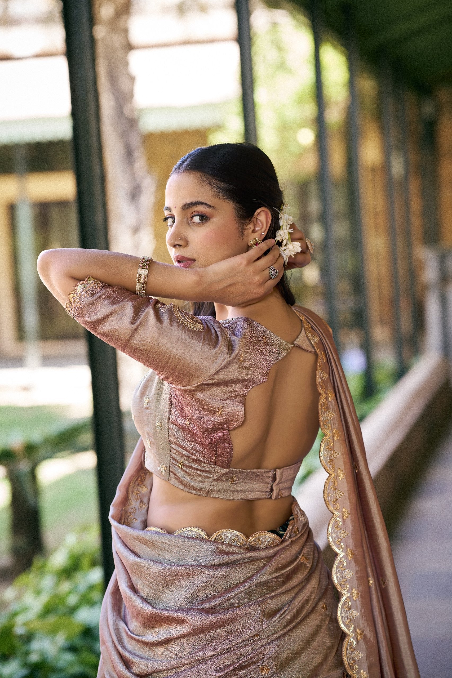 Premium Tussar Silk Kalamkari Lehenga
