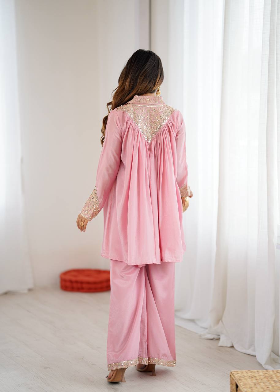 Glam Chic Palazzo Two-Piece Set