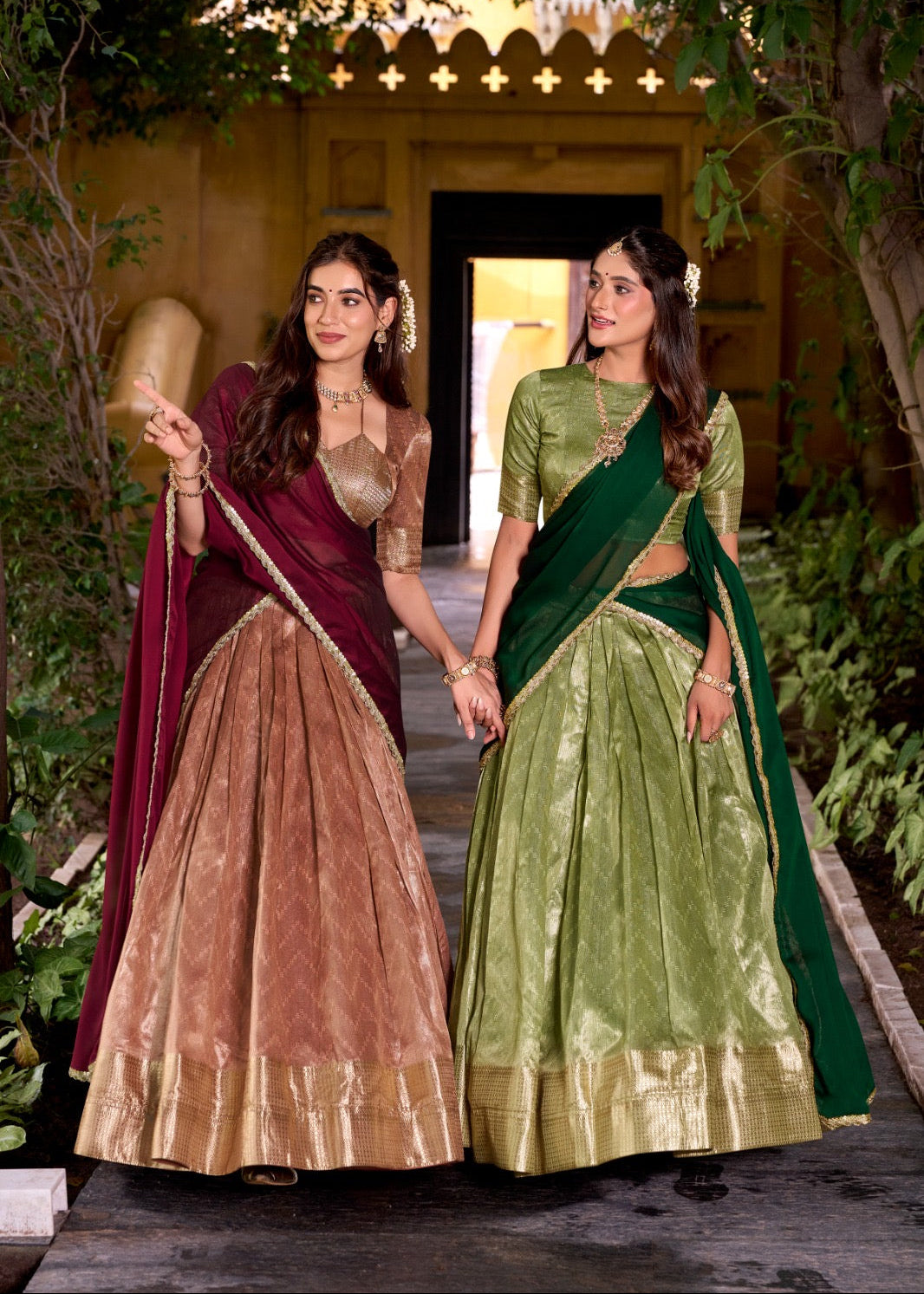 Traditional Zari Weaving Silk Lehenga