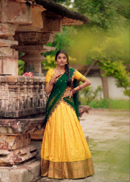 Classic Zari Weave Half Saree Set