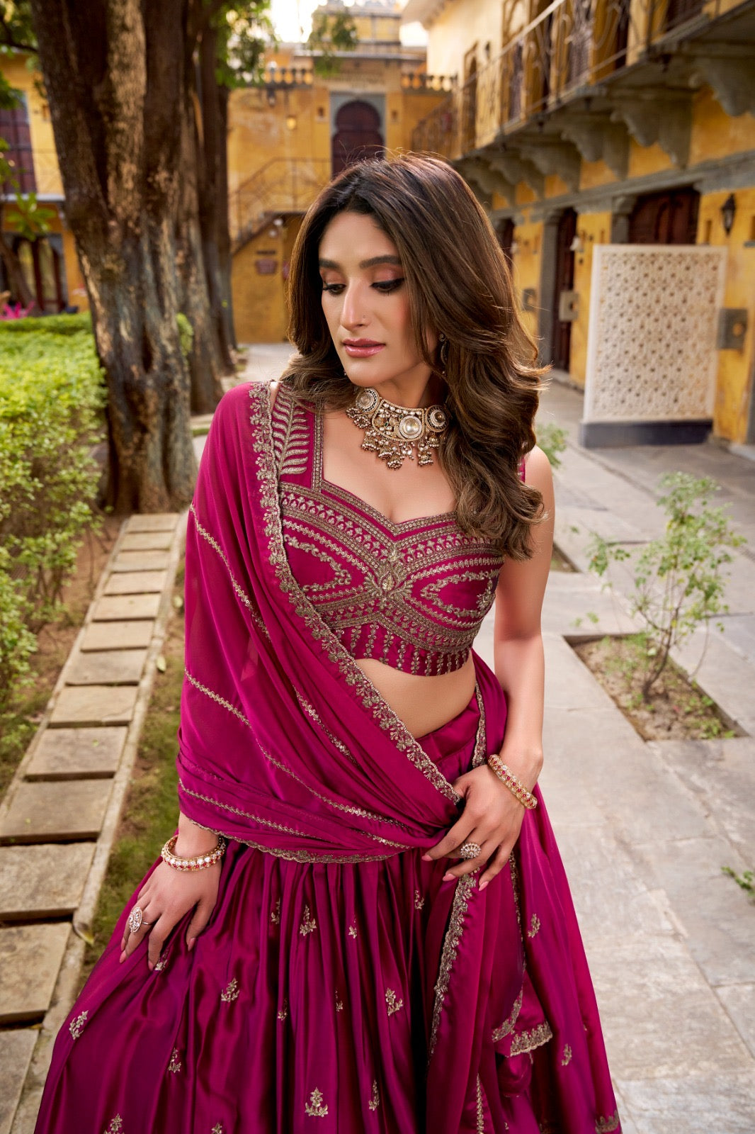 Burgundy Exquisite Designer Lehenga Set